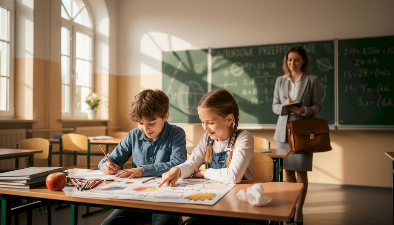 Lekcja międzynarodowa – wspólna praca uczniów i nauczyciela