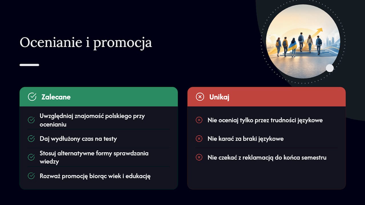 Zasady oceniania i promowania uczniów z Ukrainy — overview diagram