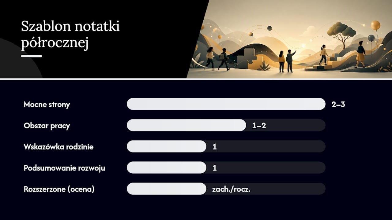 Cztery części wzoru oceny opisowej