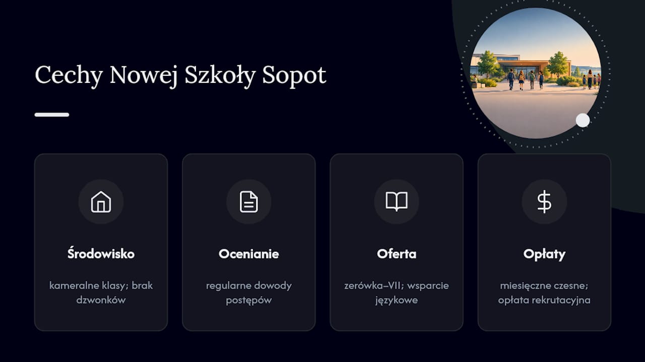 Jak wygląda ocenianie opisowe w Nowej Szkole Sopot — overview diagram