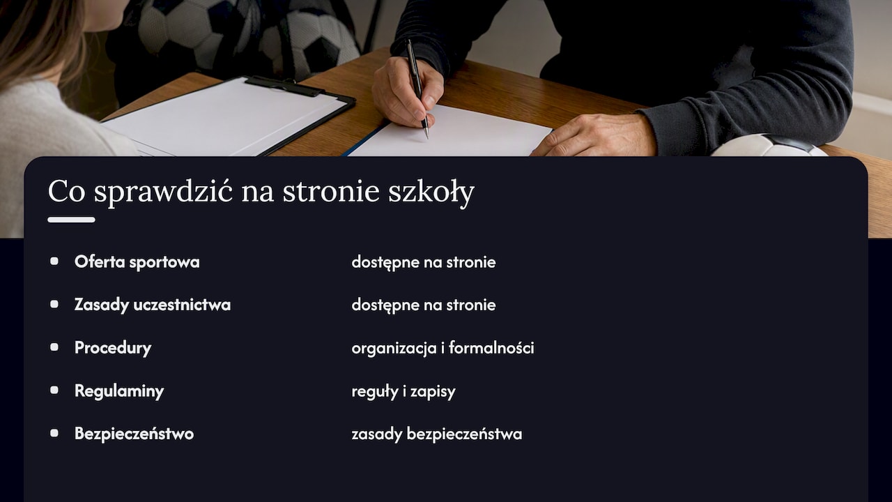 Informacje do sprawdzenia przed zapisaniem się na zajęcia piłkarskie