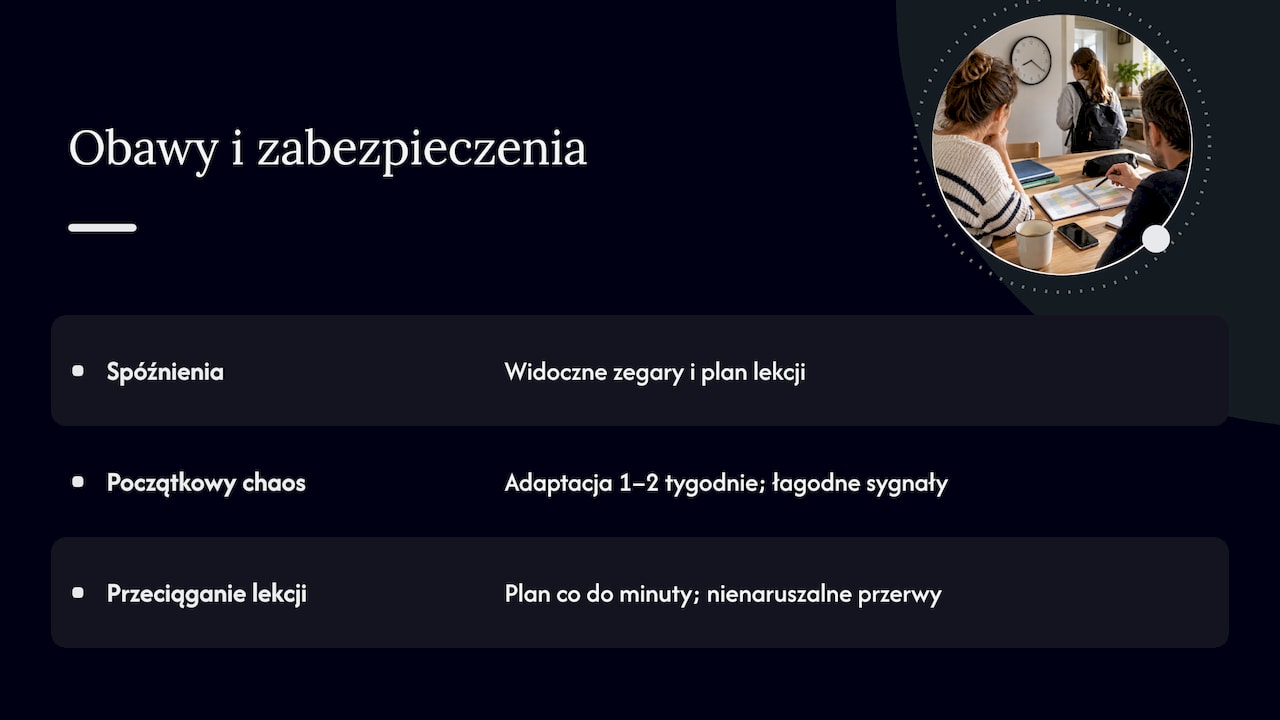 Trzy obawy i sposoby organizacji dnia szkolnego